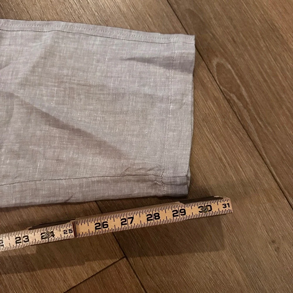 Panama Jack Mens 100% Linen Pants Tan Beige Relaxed Fit Drawstring Large NWT